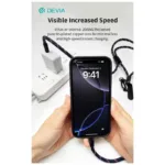 Καλώδιο Σύνδεσης USB 2.0 Woven Adjustable Lanyard Devia EC428 USB C σε USB C PD 60W 1.6m Cable Pro5 Μαύρο | Shopin.gr