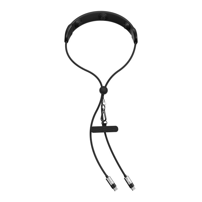 Καλώδιο Σύνδεσης USB 2.0 Massager Lanyard 3 σε 1 Braided Devia EC317 USB C σε USB C PD 100W 1.5m Ultra4 Μαύρο | Shopin.gr