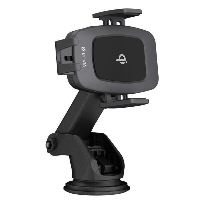 Universal Βάση Στήριξης Ταμπλό & Αεραγωγού Αυτοκινήτου Devia EA195 με Ασύρματη Φόρτιση 10W Μαύρο | Shopin.gr