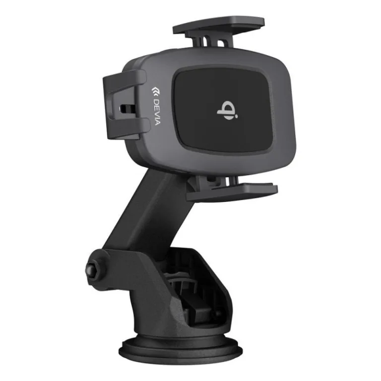 Universal Βάση Στήριξης Ταμπλό & Αεραγωγού Αυτοκινήτου Devia EA195 με Ασύρματη Φόρτιση 10W Μαύρο | Shopin.gr