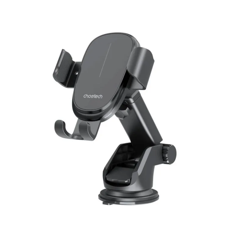 Universal Βάση Στήριξης Ταμπλό & Παρμπρίζ Αυτοκινήτου Choetech T203-F Gravity με Ασύρματη Φόρτιση 15W Μαύρο | Shopin.gr