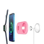 Επιτραπέζια Βάση AhaStyle PT135 για Φορτιστή MagSafe Apple iPhone & Apple Watch Silicon 2in1 Ροζ | Shopin.gr