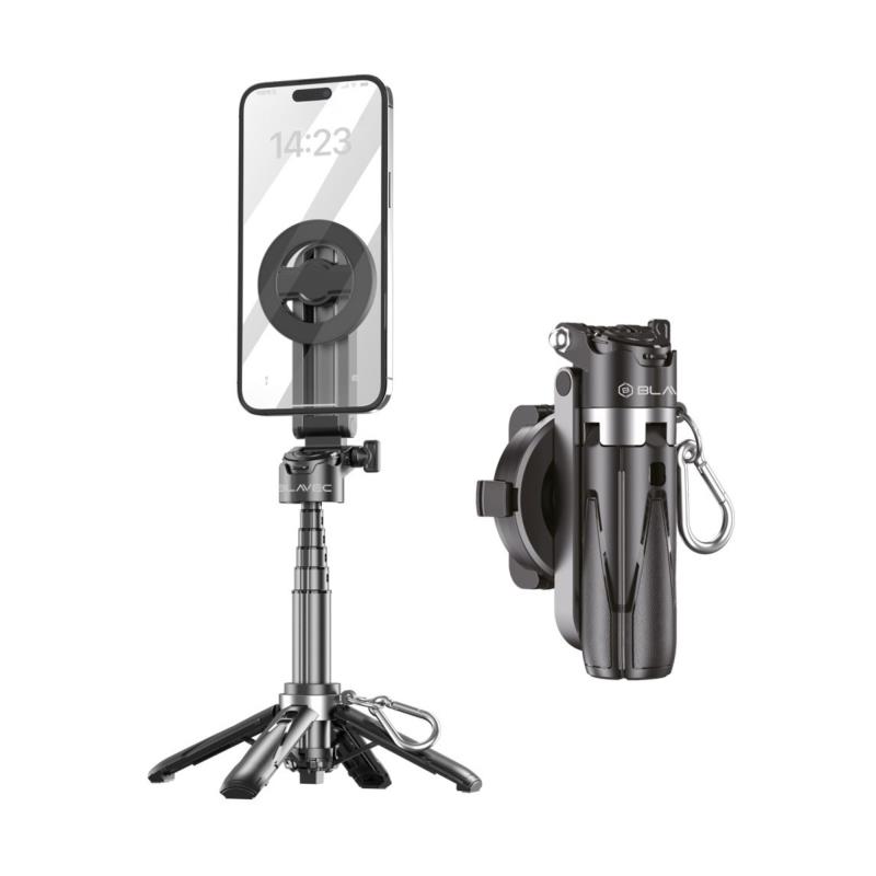 Ασύρματο Selfie Stick & Τρίποδο Blavec Coco Mini P05 Μαγνητικό με Τηλεχειριστήριο για Smartphones Πλάτους 60mm έως 95mm Μαύρο | Shopin.gr
