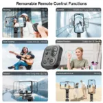 Gimbal & Τρίποδο Devia Q19 με AI Tracking για Smartphones Πλάτους 37 έως 90mm Ultra1 Μαύρο | Shopin.gr