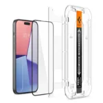 Tempered Glass Full Face Spigen Glas.tR EZ-FIT Apple iPhone 15 Pro Max Μαύρο | Shopin.gr