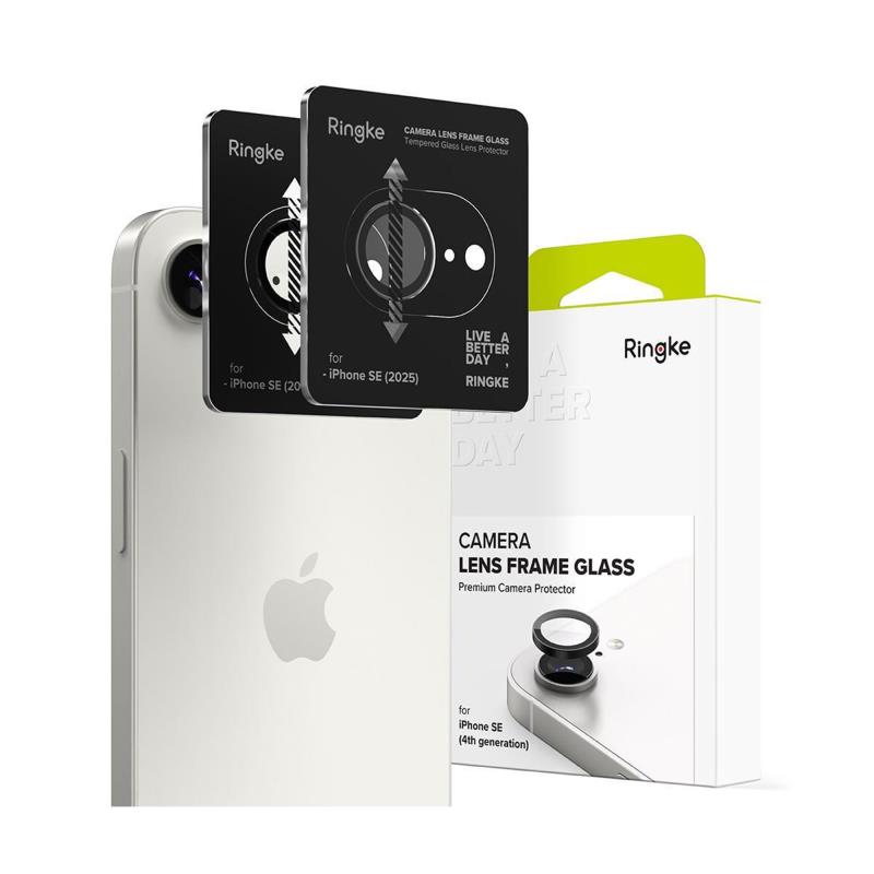 Tempered Glass Full Face Ringke για Τζαμάκι Κάμερας Apple iPhone 16e Μαύρο (2 τεμ) | Shopin.gr