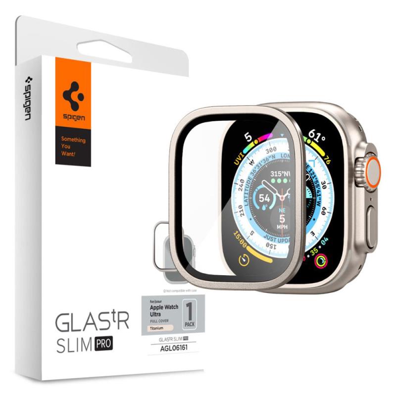 Tempered Glass Spigen Glas.tR Slim Pro Apple Watch Ultra 49mm Titanium (1 τεμ.) | Shopin.gr