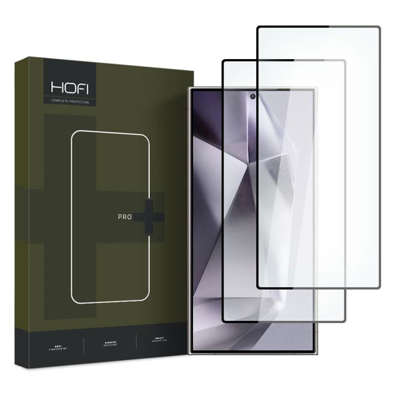 Tempered Glass Full Face Hofi Pro+ Samsung Galaxy S24 Ultra 5G Μαύρο (2 τεμ.) | Shopin.gr