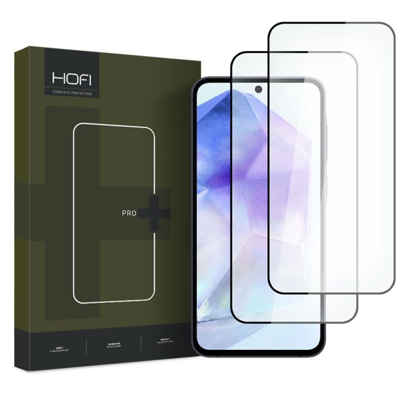 Tempered Glass Full Face Hofi Pro+ Samsung A356B Galaxy A35 5G/ A556B Galaxy A55 5G Μαύρο (2 τεμ.) | Shopin.gr