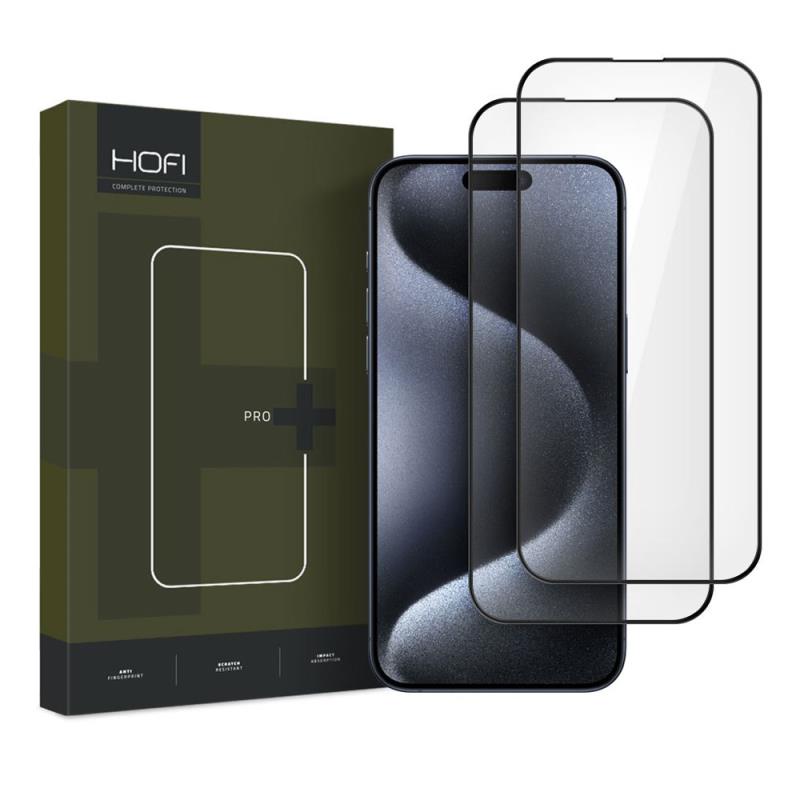 Tempered Glass Full Face Hofi Pro+ Apple iPhone 16 Pro Max/ 17 Pro Max Μαύρο (2 τεμ.) | Shopin.gr