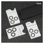 Tempered Glass Rings inos για Τζαμάκι Κάμερας Apple iPhone 17 Pro/ 17 Pro Max Μαύρο (1 σετ/3 τεμ.) | Shopin.gr