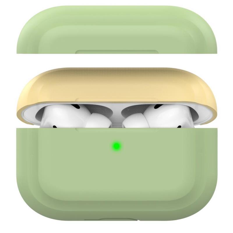 Θήκη Σιλικόνης AhaStyle PT-P2 Apple AirPods Pro DuoTone Φυστικί-Κίτρινο | Shopin.gr