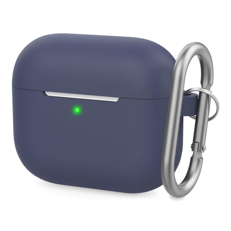 Θήκη Σιλικόνης AhaStyle PT148 Apple AirPods 3 Premium με Γάντζο Σκούρο Μπλε | Shopin.gr