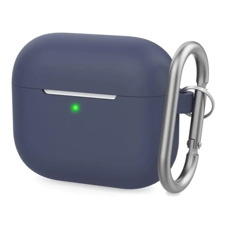 Θήκη Σιλικόνης AhaStyle PT148 Apple AirPods 3 Premium με Γάντζο Σκούρο Μπλε | Shopin.gr