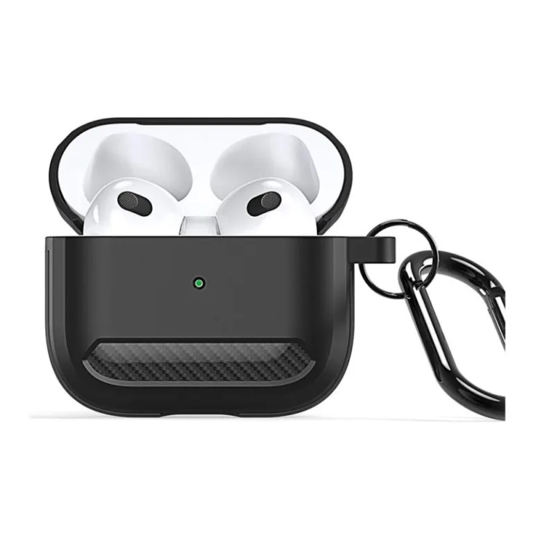 Θήκη TPU Dux Ducis PECB Apple AirPods 3 με Γάντζο Μαύρο | Shopin.gr