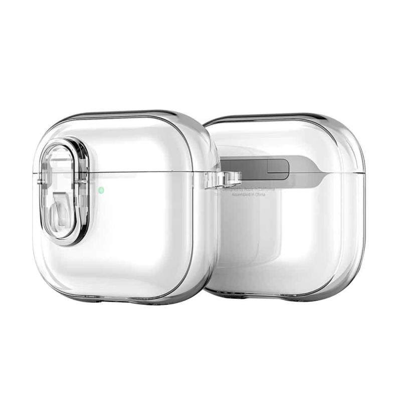 Θήκη TPU & PC Dux Ducis PECL Apple AirPods 4 με Γάντζο Διάφανο | Shopin.gr