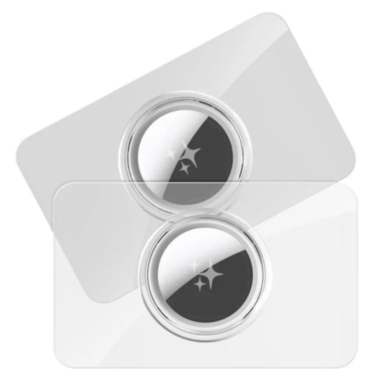 Θήκη PC Dux Ducis για Apple AirTag Card-Shaped Διάφανο-Μαύρο (2 τεμ.) | Shopin.gr