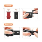 Λουράκι Σιλικόνης Ahastyle WA11 Duotone Premium Silicone Apple Watch (38/ 40/ 41mm) Σκούρο Κόκκινο-Μαύρο | Shopin.gr