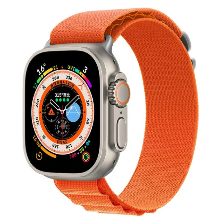 Λουράκι Devia Sport5 Nylon Woven Apple Watch (42/ 44/ 45/ 49mm) Deluxe Πορτοκαλί | Shopin.gr