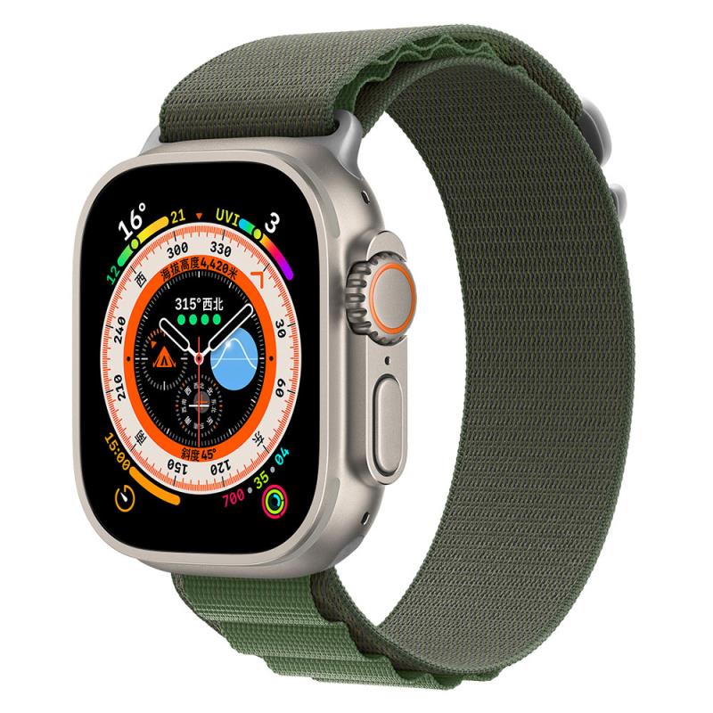 Λουράκι Devia Sport5 Nylon Woven Apple Watch (42/ 44/ 45/ 49mm) Deluxe Χακί | Shopin.gr
