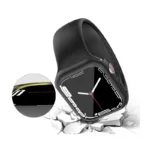 Θήκη PC Ahastyle WG59 Apple Watch 7/ 8/ 9 41mm Ματ Διάφανο & Μαύρο (2 τεμ.) | Shopin.gr