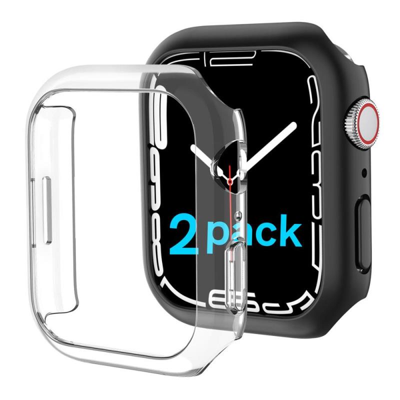 Θήκη PC Ahastyle WG59 Apple Watch 7 41mm Ματ Διάφανο & Μαύρο (2 τεμ.) | Shopin.gr