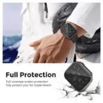 Θήκη PC με Tempered Glass Ahastyle WG115 Apple Watch 7/ 8/ 9 45mm Upgrade σε Ultra Γκρι | Shopin.gr