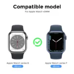 Θήκη PC με Tempered Glass Ahastyle WG115 Apple Watch 7/ 8/ 9 45mm Upgrade σε Ultra Γκρι | Shopin.gr