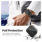 Θήκη PC με Tempered Glass Ahastyle WG115 Apple Watch 7/ 8/ 9 45mm Upgrade σε Ultra Ασημί | Shopin.gr