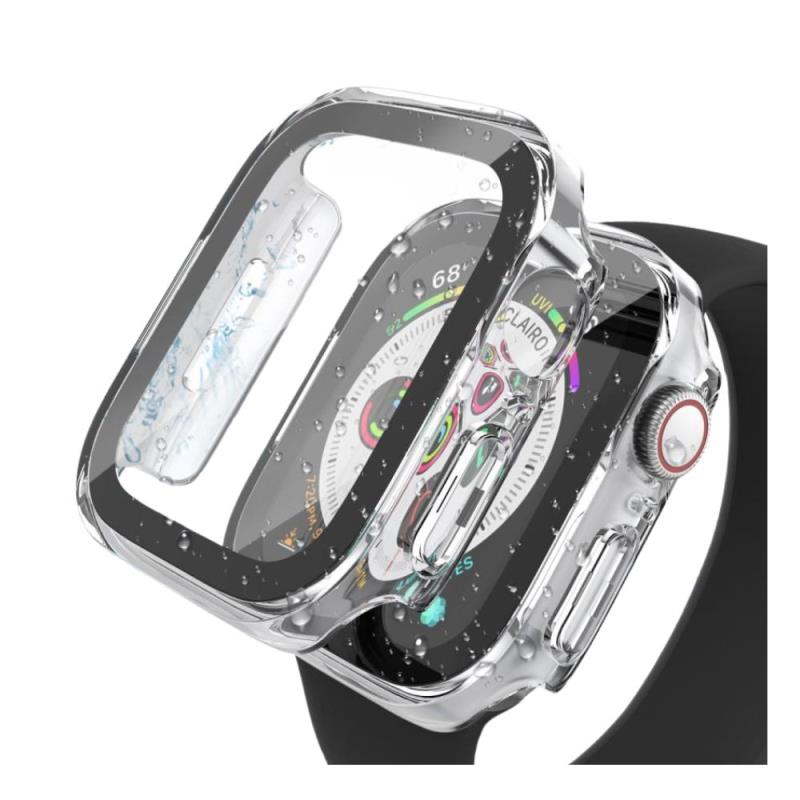 Θήκη PC με Tempered Glass Ahastyle WG56-2 Premium Apple Watch 7/ 8/ 9 45mm Ασημί (2 τεμ.) | Shopin.gr