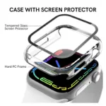 Θήκη PC με Tempered Glass Ahastyle WG65 Premium Apple Watch 7/ 8/ 9 45mm Μαύρο-Διάφανο (2 τεμ.) | Shopin.gr