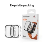 Θήκη PC με Tempered Glass Ahastyle WG65 Premium Apple Watch Ultra 1/ 2/ 3 49mm Μαύρο-Διάφανο (2 τεμ.) | Shopin.gr