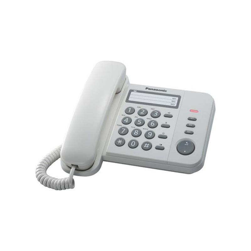 Σταθερό Τηλέφωνο Panasonic KX-TS520EX Λευκό | Shopin.gr