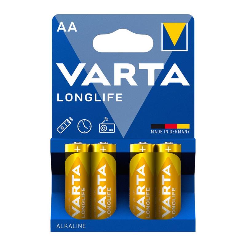 Μπαταρία Alkaline Varta Longlife AA LR06 (4 τεμ.) | Shopin.gr