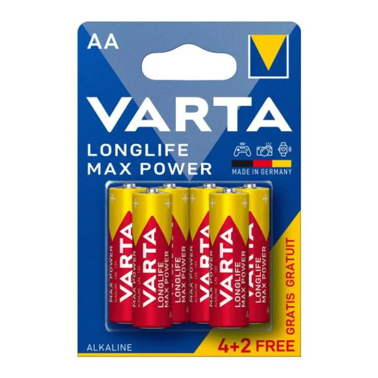 Μπαταρία Alkaline Varta Longlife Max Power AA LR06 (6 τεμ.) | Shopin.gr