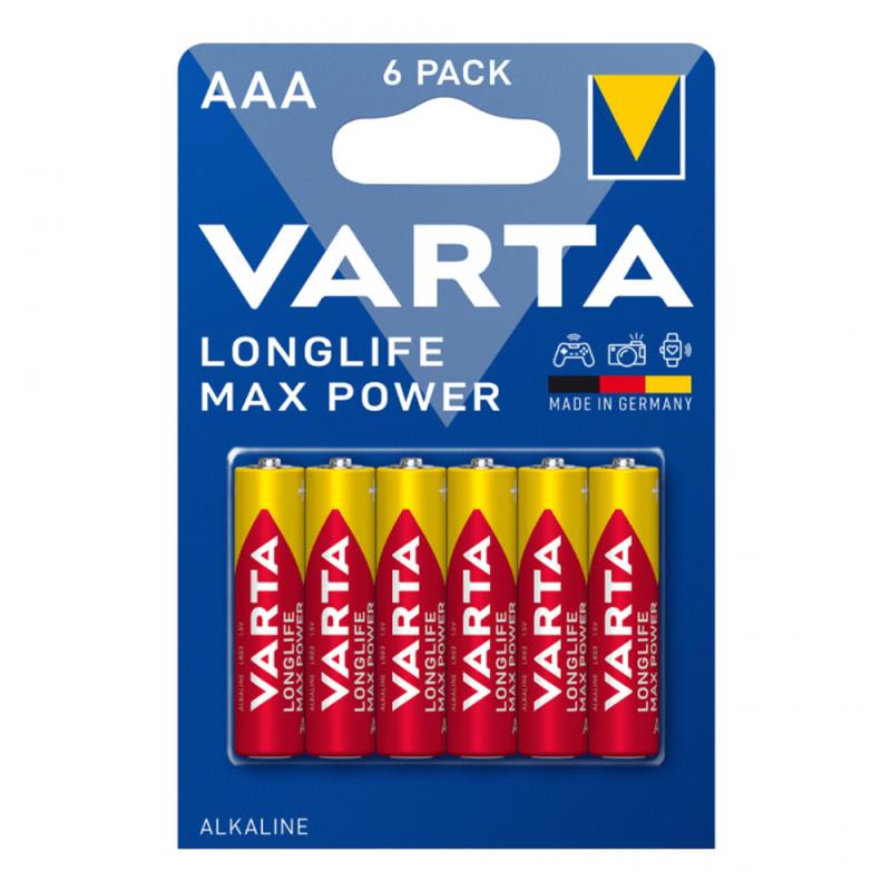 Μπαταρία Alkaline Varta Longlife Max Power AAA LR03 (6 τεμ) | Shopin.gr