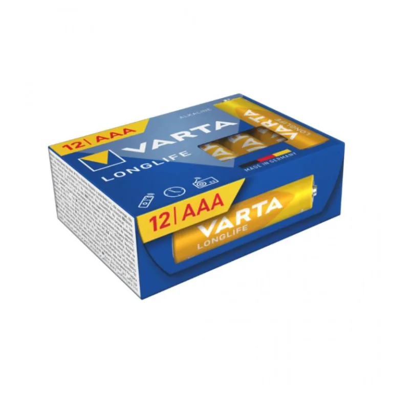 Μπαταρία Alkaline Varta Longlife AAA LR03 Plastic Free (12 τεμ.) | Shopin.gr
