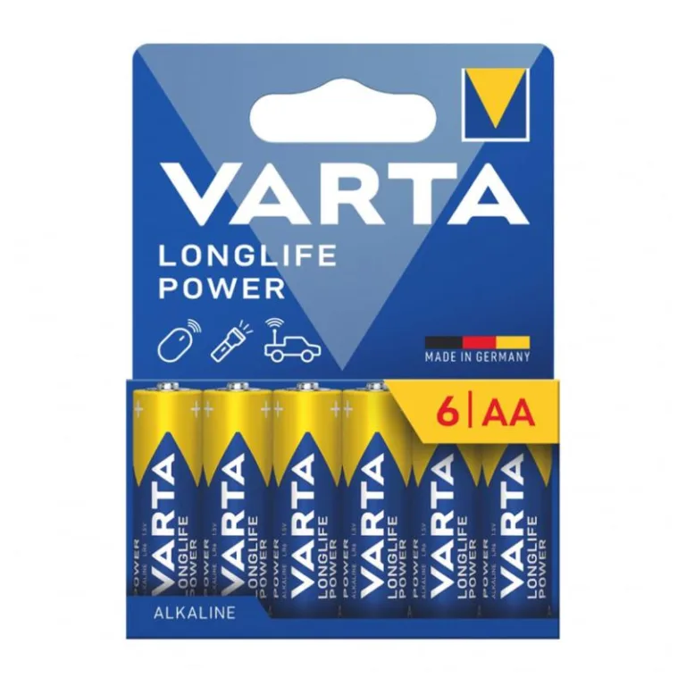 Μπαταρία Alkaline Varta Longlife Power AA LR06 Plastic Free (6 τεμ.) | Shopin.gr