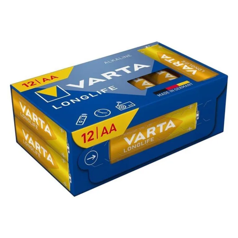 Μπαταρία Alkaline Varta Longlife AA LR06 Plastic Free (12 τεμ.) | Shopin.gr