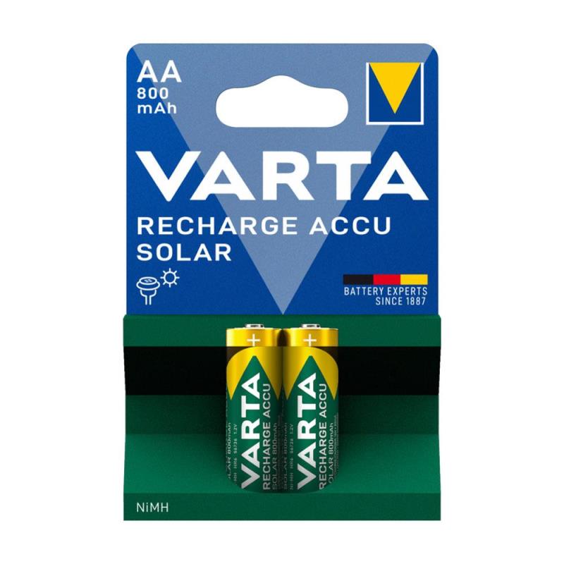 Μπαταρία Επαναφορτιζόμενη Varta AA 800mAh NiMH Solar (2 τεμ.) Μπαταρία Επαναφορτιζόμενη Varta AA 800mAh NiMH Solar (2 τεμ.) | Shopin.gr