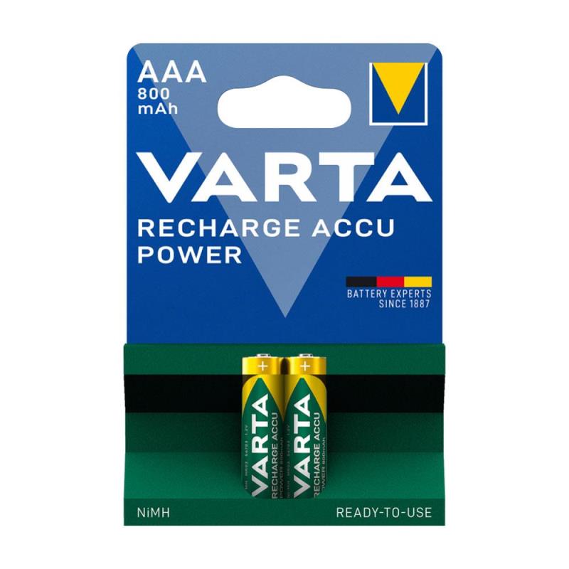 Μπαταρία Επαναφορτιζόμενη Varta AAA 800mAh NiMH 1.2V Ready2Use (2 τεμ.) | Shopin.gr