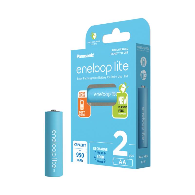 Μπαταρία Επαναφορτιζόμενη Panasonic Eneloop Lite AA 950mAh NiMH (2 τεμ.) | Shopin.gr