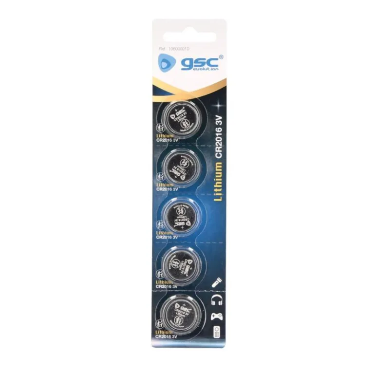 Μπαταρία GSC Lithium Button Cell CR2016 (5 τεμ.) | Shopin.gr