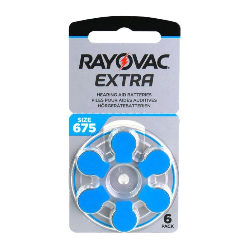 Μπαταρία Ακουστικών Βαρηκοΐας Rayovac Extra Advanced 675 (6 τεμ.) | Shopin.gr