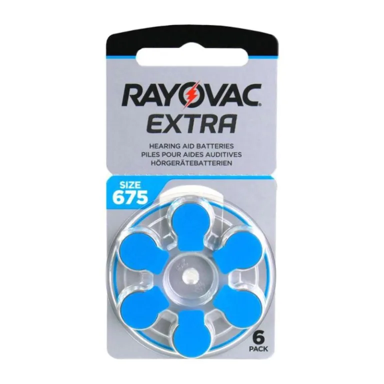 Μπαταρία Ακουστικών Βαρηκοΐας Rayovac Extra Advanced 675 (6 τεμ.) | Shopin.gr
