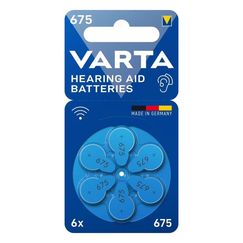 Μπαταρία Ακουστικών Βαρηκοΐας Varta 675 (6 τεμ.) | Shopin.gr