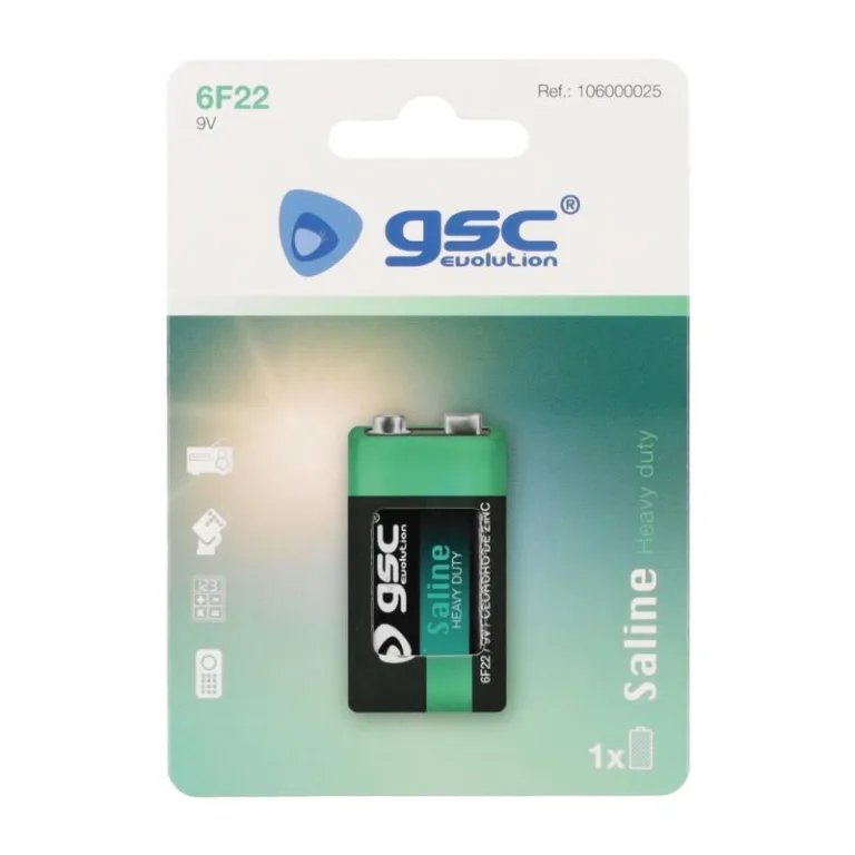 Μπαταρία GSC Saline Heavy Duty 6F22 9V (1 τεμ.) | Shopin.gr
