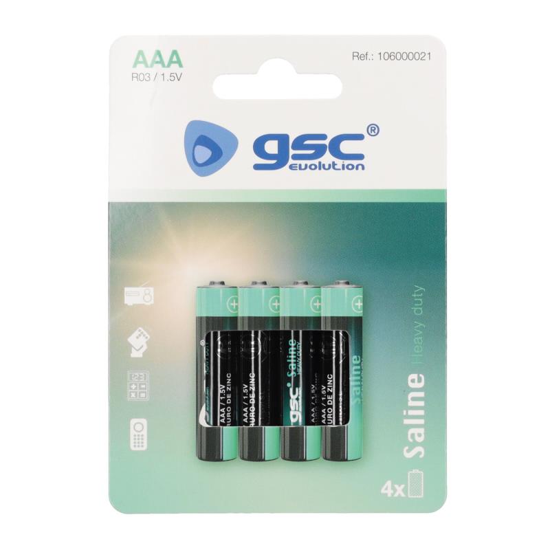 Μπαταρία GSC Saline Heavy Duty AAA R03 (4 τεμ.) | Shopin.gr