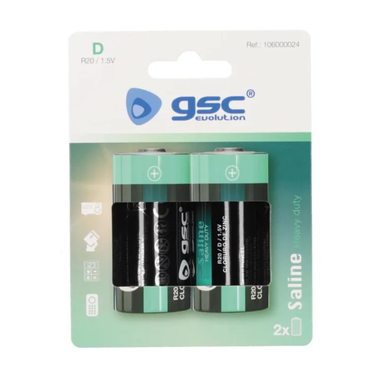 Μπαταρία GSC Saline Heavy Duty D R20 (2 τεμ.) | Shopin.gr
