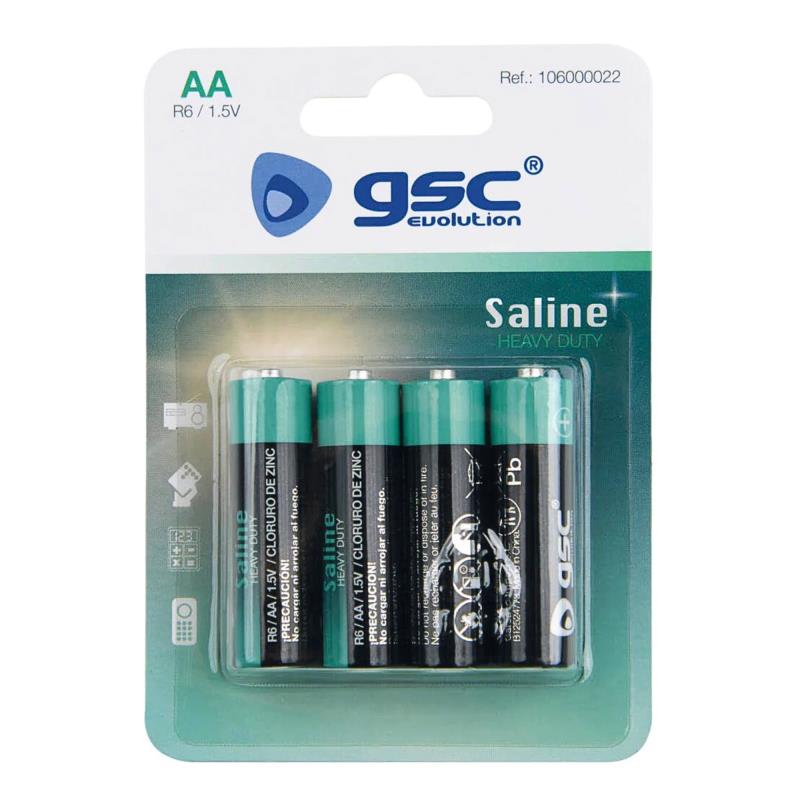 Μπαταρία GSC Saline Heavy Duty AA R6 (4 τεμ.) | Shopin.gr